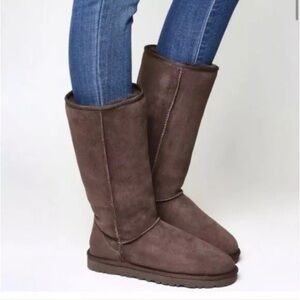 UGG Classic Tall Suede Boots in Chocolate